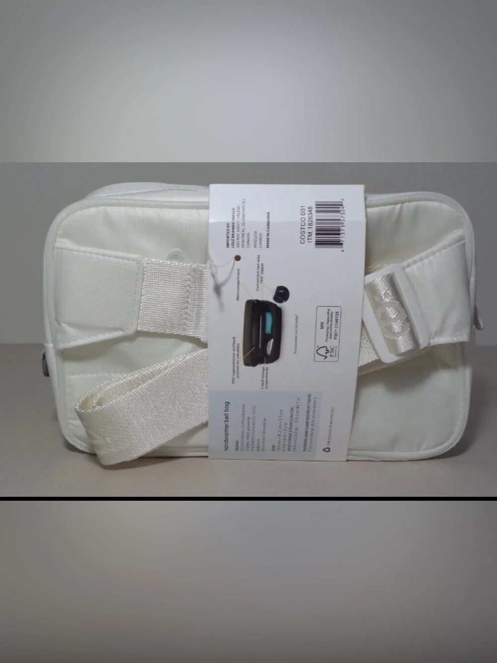 Lolë / Lole / HANDWARMER / Quilted / Cream / New Belt - Shoulder Bag